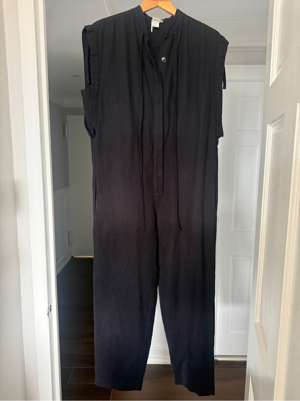 Malia Mills Black Sleeveless Tie-Neck Jumpsuit
